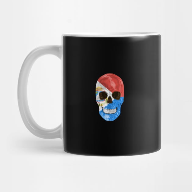 Sint Maarten Flag Skull - Gift for Sint Maartener With Roots From Sint Maarten by Country Flags